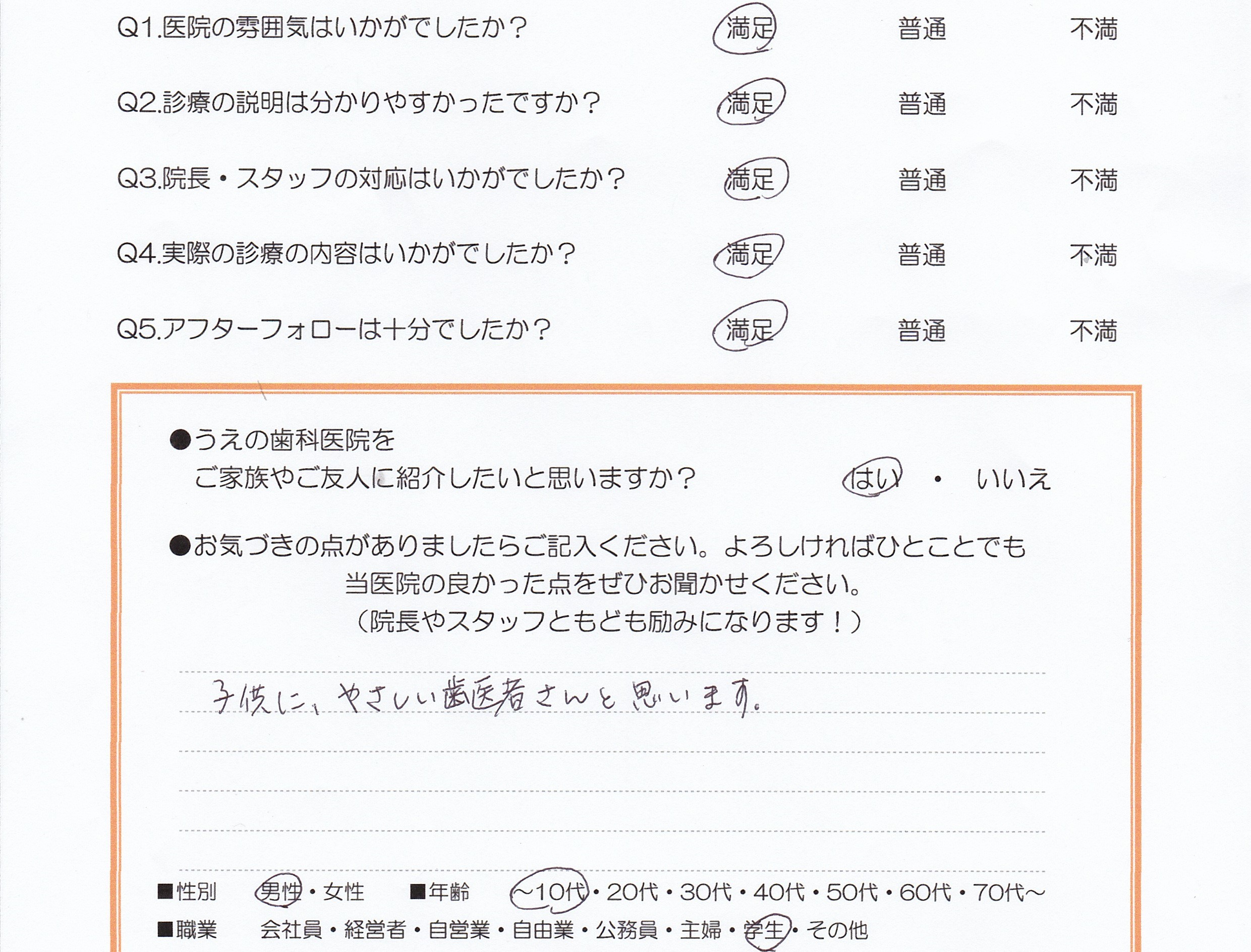 患者様の声