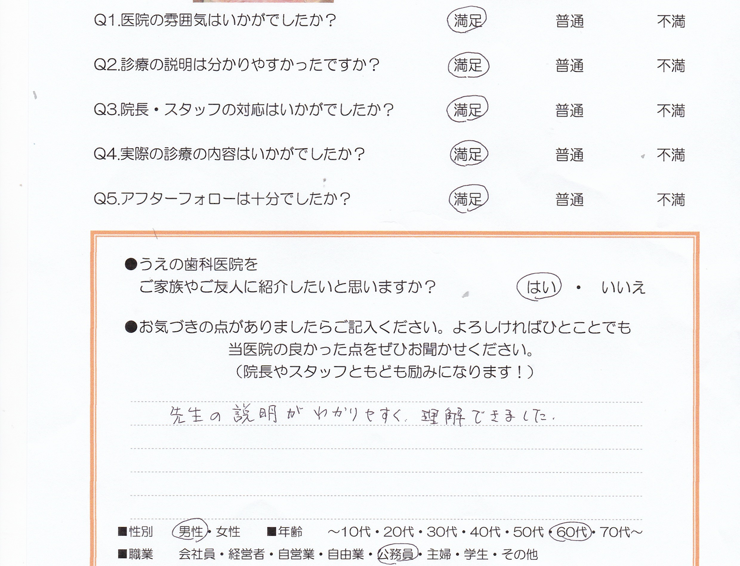 患者様の声