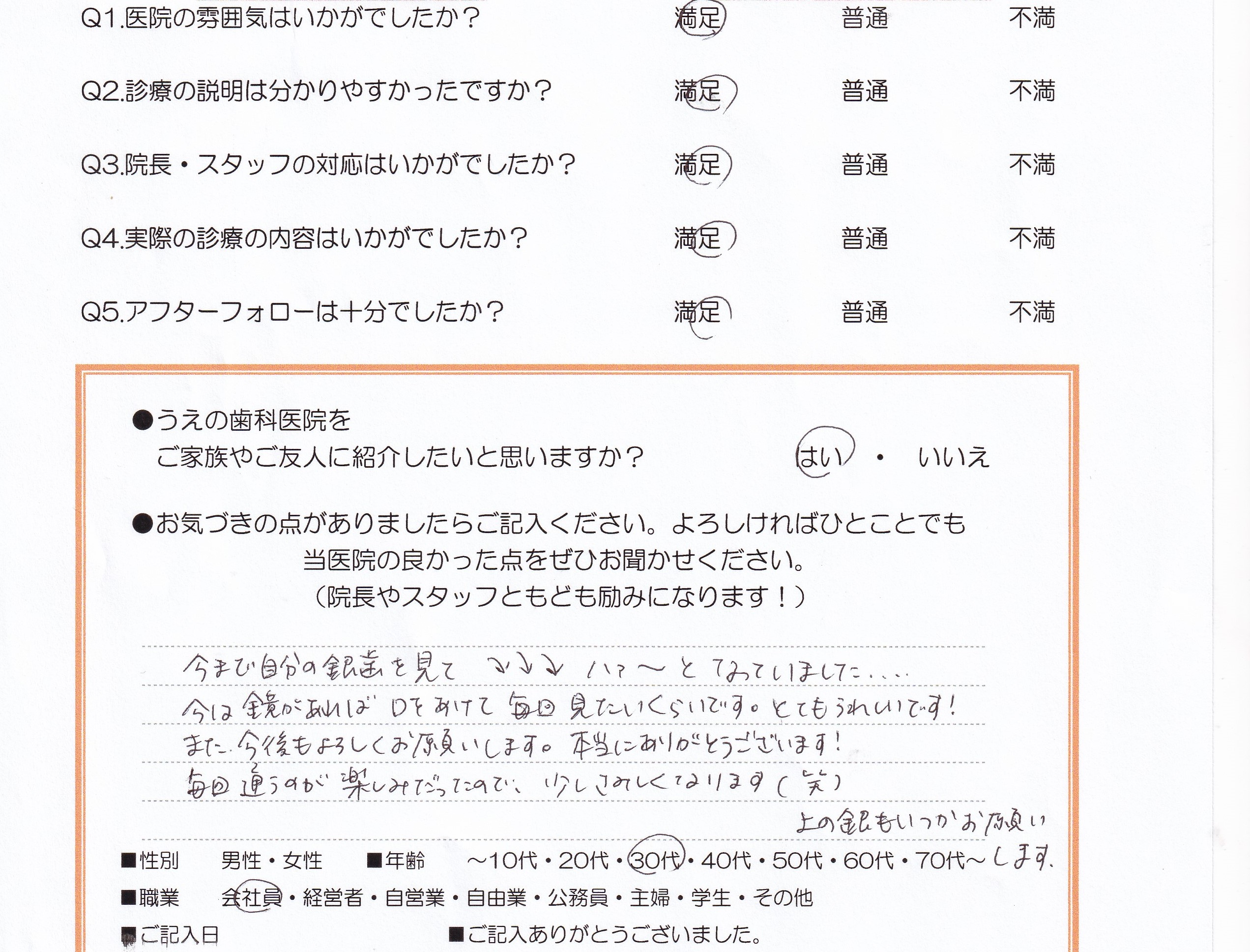患者様の声