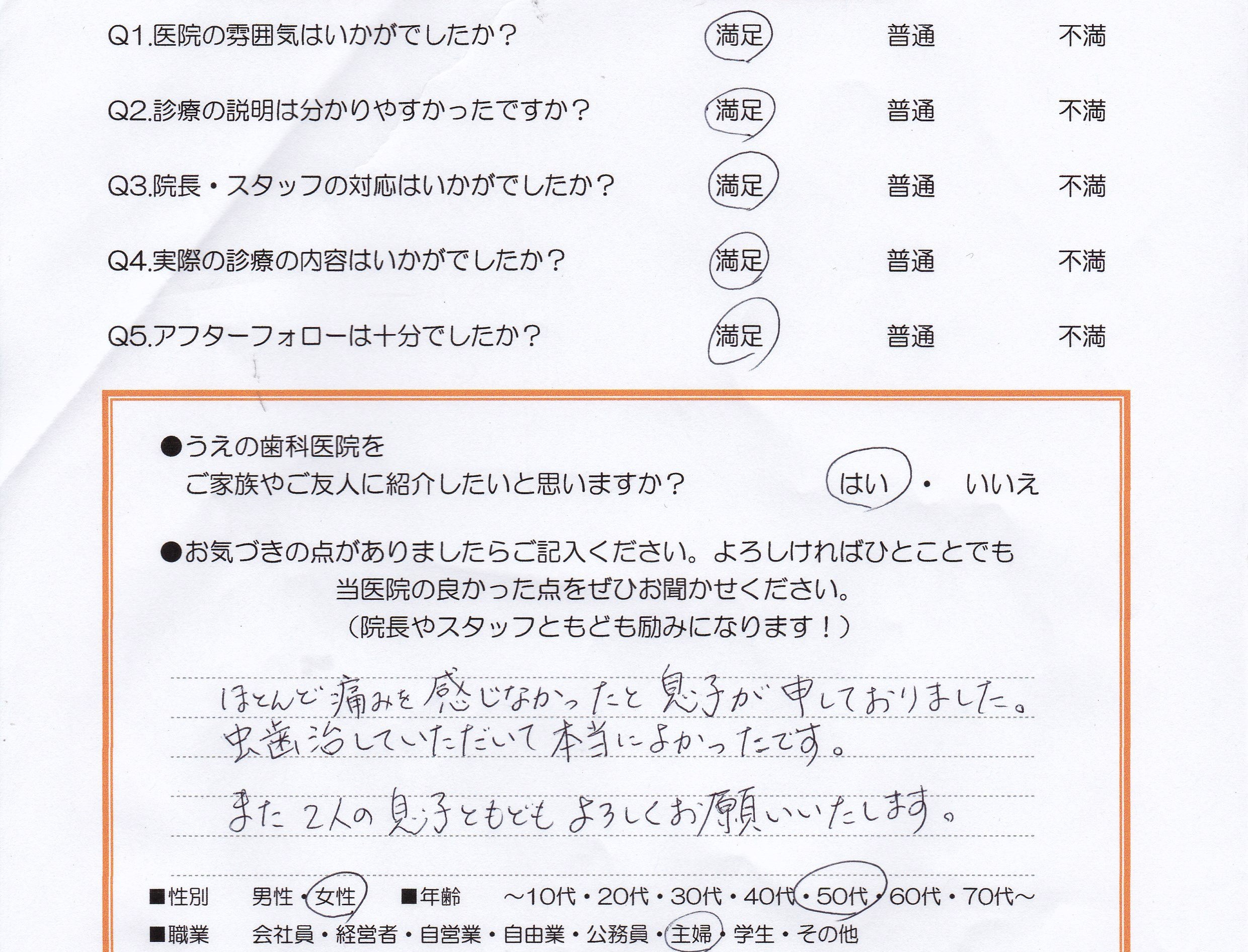患者様の声