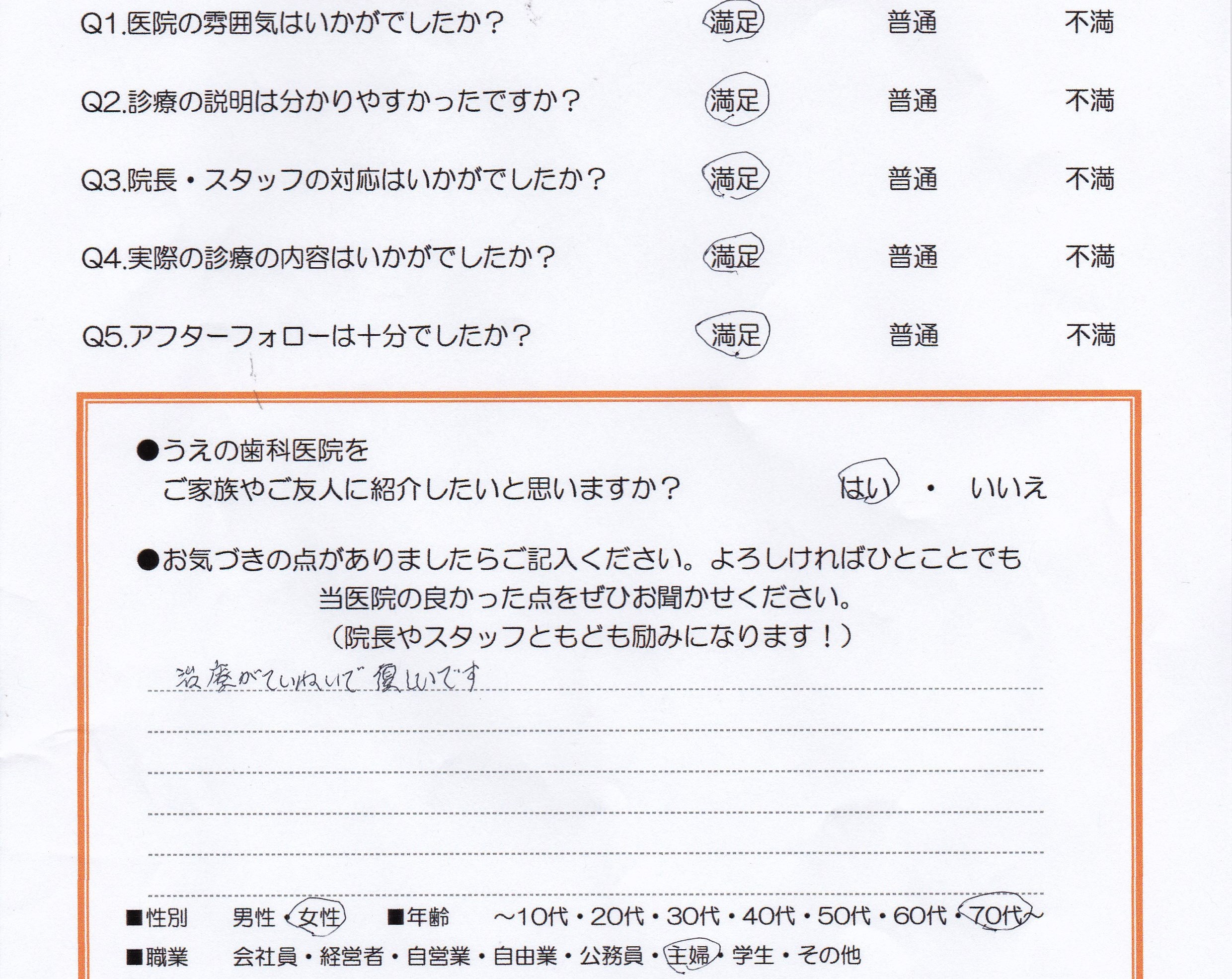 患者様の声