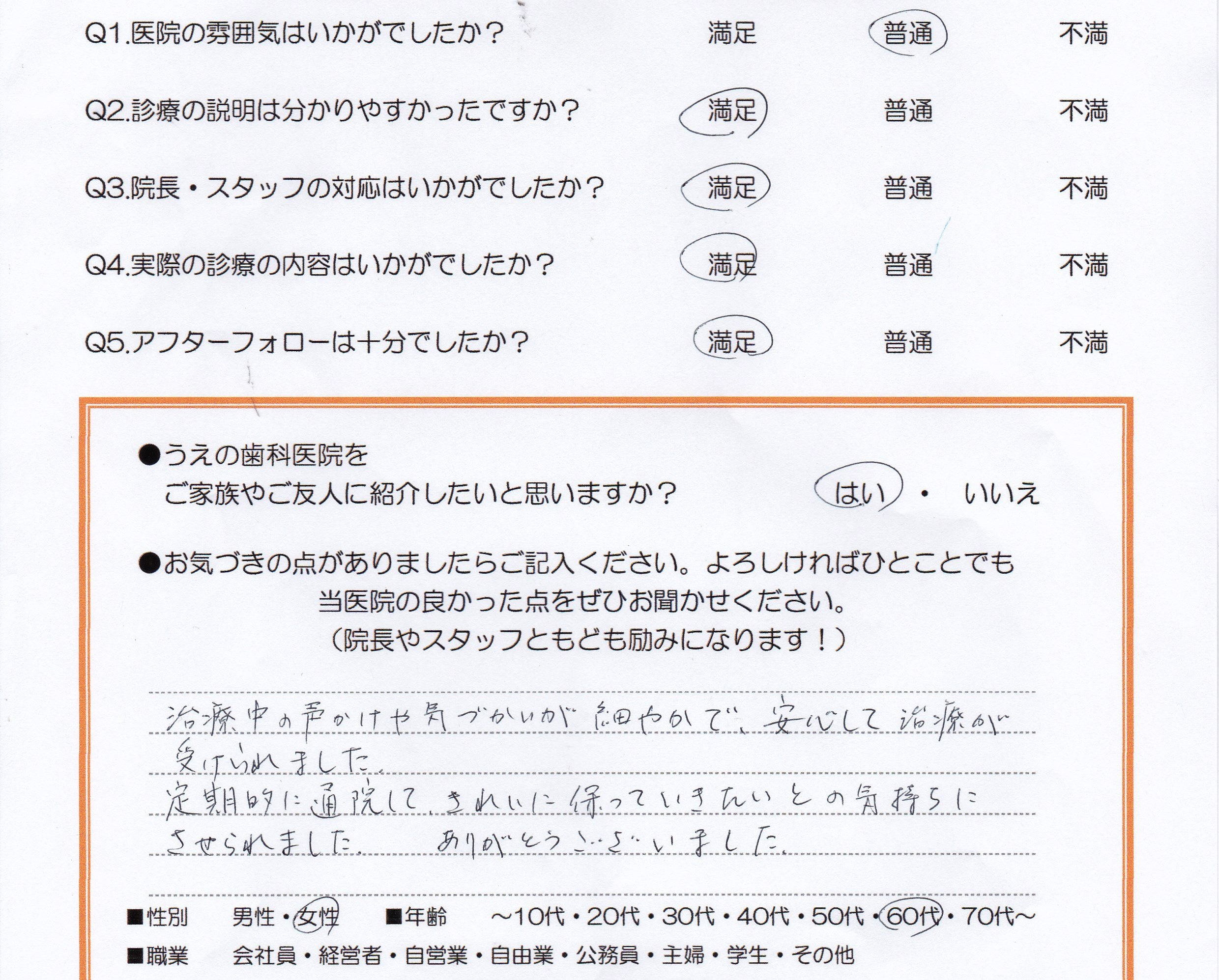患者様の声