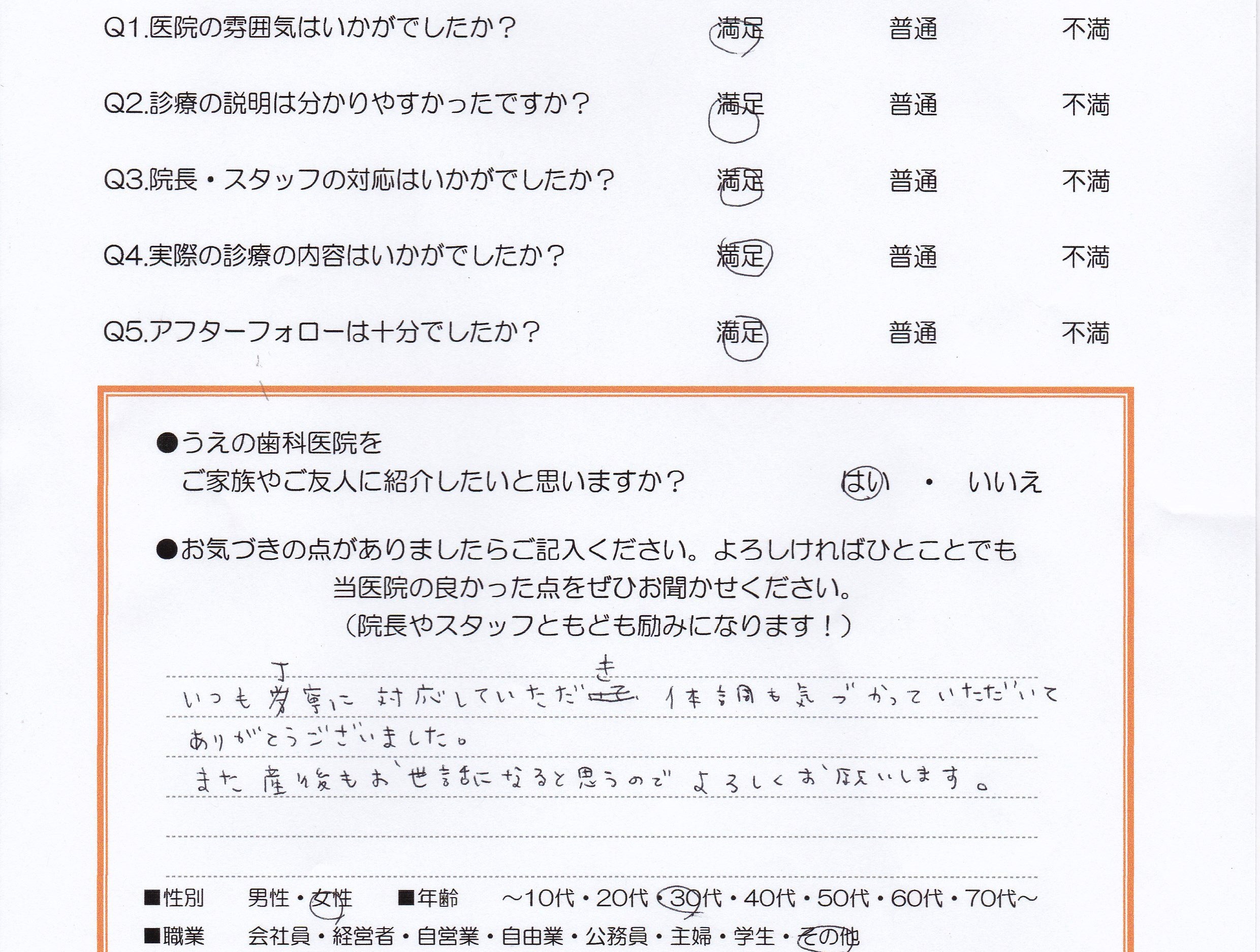 患者様の声