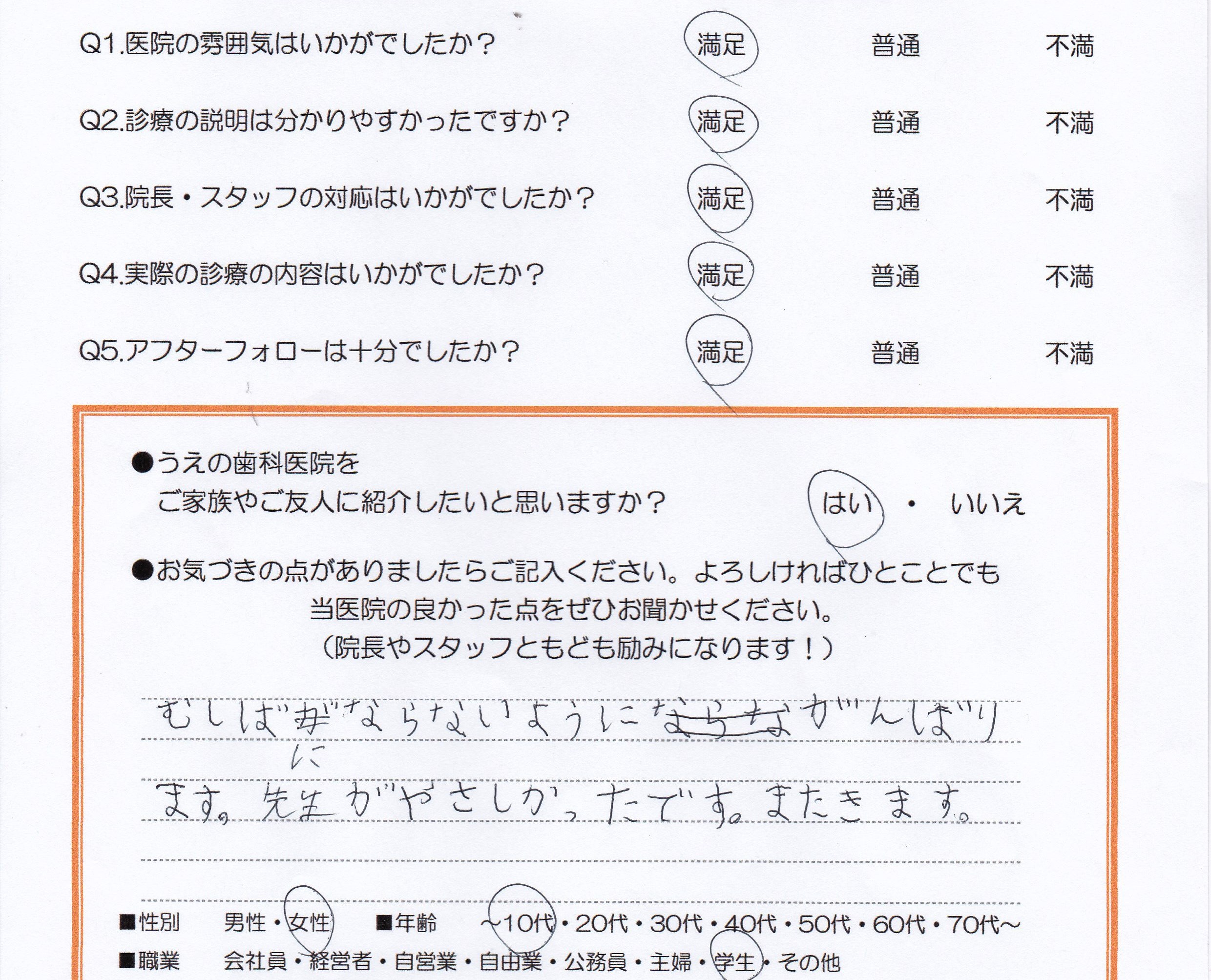 患者様の声