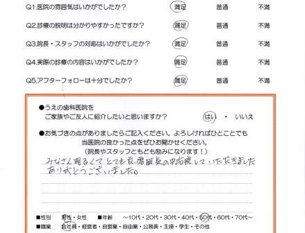 患者様の声