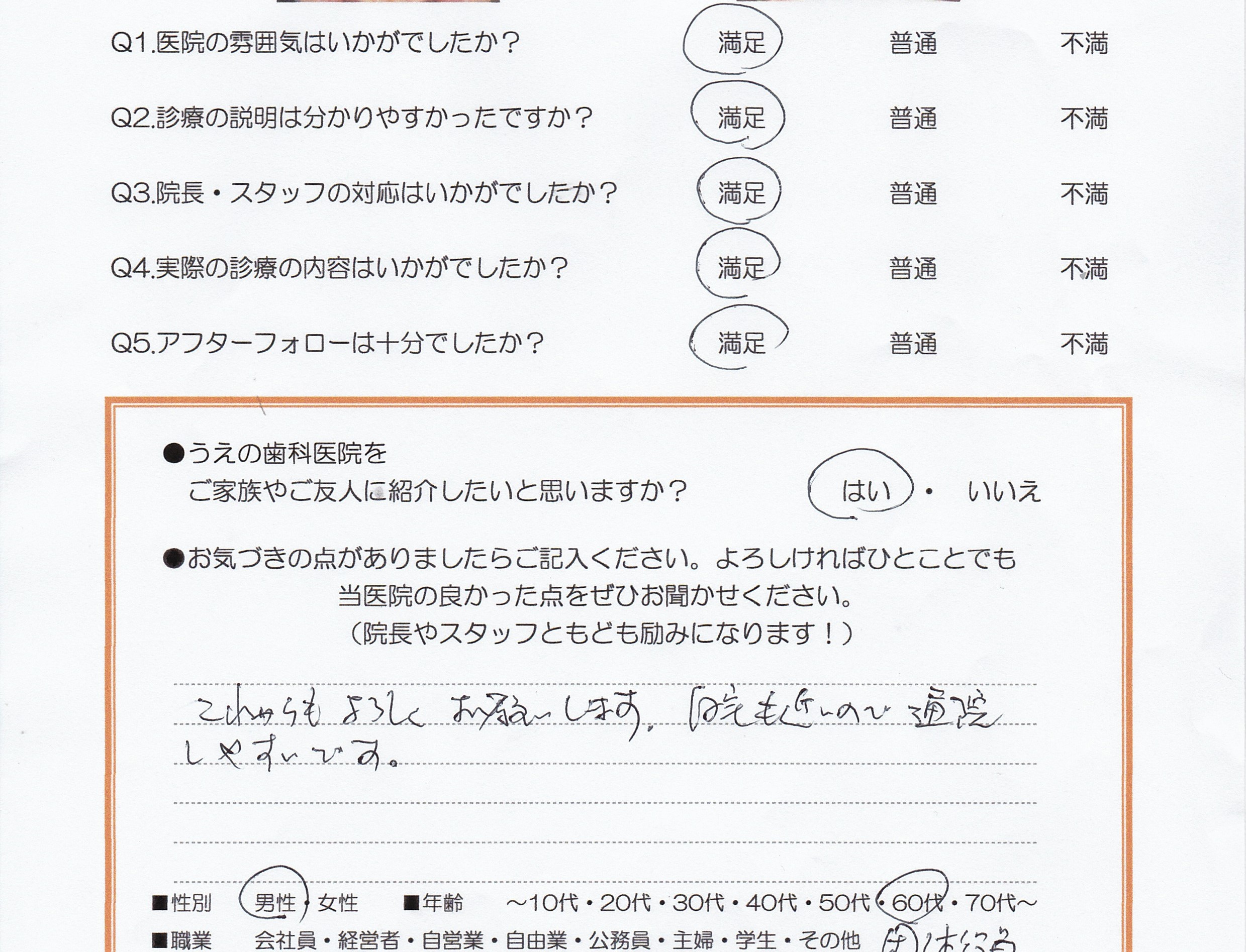 患者様の声